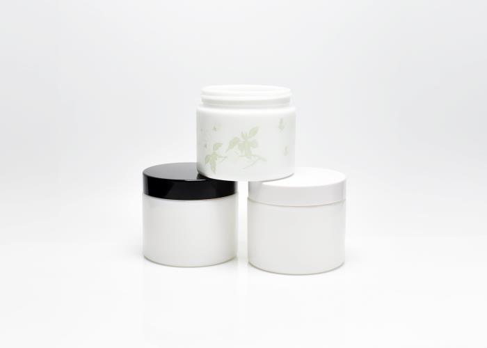JG-AQ100 100ml Opal White Glass Cosmetic Jar